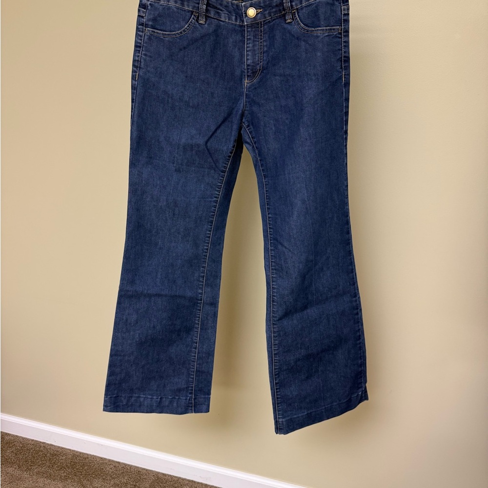 Caslon Low Rise Flare Jeans Size 6 Dark Wash